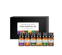 Fragrance Oils Set, 6 x 10ml Aromatherapy Essential Oils for Home, Lavender Eucalyptus Lemon Orange Mint Sandalwood Aromatherapy Oils for Diffusers, Humidifiers, Candle Making