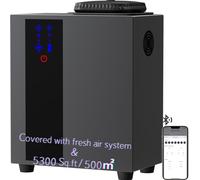 Fragrance Scent Collection HVAC Diffuser - Area 5300 sq ft or Full Air System, Bussiness, Home, 7 Fl Oz/200ml, Bluetooth Control, X2000 Black, DIFFMELY