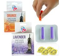 Fragrance Sticks 32Pcs Hoover Vacuum Cleaner Fresheners, Orange & Lavender Scented Discs Odour Eliminator, Universal Fit Vacuum Deodoriser for Home Office Cleaning