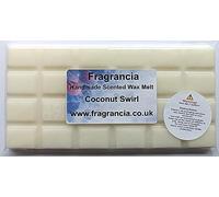 Fragrancia A Single Handmade Highly Scented 85 gram Wax Melt Bar (COCONUT SWIRL)