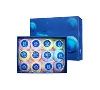 Fragrant Bath Bombs, 12-Piece Relaxing Bath Balls, 7.59 x 2.045.86inches Foam Baths Balls with Aromatherapy Scents, Shower Salt Ball Set, Bathes Gift with Colorful Design, Baths Ball