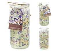 Fragrant Citrus Candle | Decorative Scented Pillar Candle In Glass Tube Holder