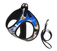 Fragrant Daisy Flower Printing Puppy Summer Vest Harness With Reflective,Dog Accessories For Small Medium Large Dogs And Cats