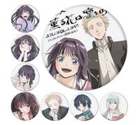 Fragrant Flowers Bloom Badges 8pcs Set Kaoru Figure Brooch Pin Backpack Decor Accessories Fans Collection