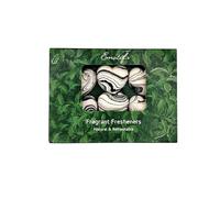 Fragrant Fresheners “Aphrodite” - Set of 6 Heart-Shaped Fresheners | Hand-Marbled Grey & White | Refreshable, Sustainable | Natural & Long-Lasting Scent | Handmade in UK