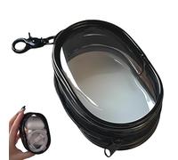 FRAGRANTGARDEN Charging Cable Storage Bag - Transparent Compact Organizer for Travel, Data Cables, Headphones & More | Mini Cord and Charger Organizer (A-Black)