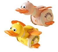 FRAGRANTGARDEN Crawling Duck Dog Toy, Interactive Dancing Dog Toy with Music Sounds and Lights, 360 Degree Rotation, Car Crawling Action Duck Toy for Puppies/Small/Medium