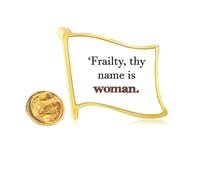 frailty names woman Golden Metal Flag Lapel Pin Badge