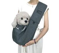 Fraise Dog Sling - Suitable for Small Dogs, Fraise Safety Sling, Adjustable Padded Strap, Adjustable Dog Carriers for Small Dogs,Anxiety-Reducing Design with Pocket for Essentials (Dark gray)