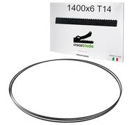 Fraiser CrocoBlade Set of 3 Band Saw Blades 1400 x 6 x 0.65 mm for Wood and Wood Materials - Professional Replacement for Band Saws TC-SB 200, HBS30, HBS25, PBS 350 - TPI 14