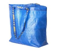 FRAKTA Carrier Bag, Medium, Blue, Length: 45 cm Depth: 18 cm Height: 45 cm Max. load: 25 kg Volume: 36 l, Easy to keep clean - just rinse and dry. - Takes little room to store as it folds flat. - Also suitable for waste sorting.
