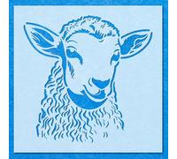 Fram Sheep Head Face Stencil: Mylar Airbrush Wall Art Painting Crafts | DIY-A3 Stencil - Design Size (259 x 257 mm)