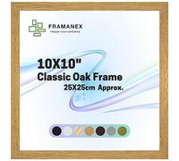FRAMANEX Modern Dome Shape Frames | Oak Colour 10X10 Picture Photo Poster Frames | 10X10 Inch Square Picture Frame | Beautify Your Walls with SD Mold Wood Finish Photo Frame