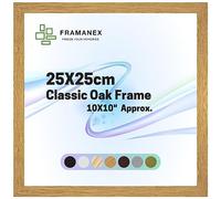 FRAMANEX Modern Dome Shape Frames | Oak Colour 25X25 CM Picture Photo Poster Frames | 25X25 CM Square Picture Frame | Beautify Your Walls with SD Mold Wood Finish Photo Frame