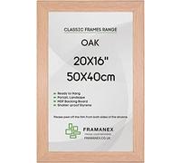 FRAMANEX Modern Oak Colour 20X16 Picture Photo Poster Frames | 16X20 Inch Rectangle Picture Frame | Wood Finish Photo Frame