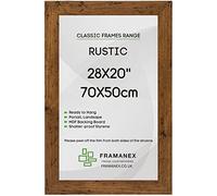 FRAMANEX Modern Rustic Colour 70X50 CM Picture Photo Poster Frames | 50X70 CM Rectangle Picture Frame | Wood Finish Photo Frame