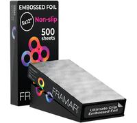 FRAMAR 5x12 Silver Embossed Hair Foil, HairFoils for Highlighting - 500