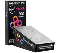 Framar 5x12 Silver Embossed Hair Foil, HairFoils for Highlighting, Foils for Highlights, Hairdressing Foil Sheets, Hair Foils for Colouring - 500 Sheets
