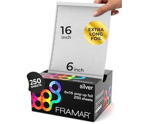 FRAMAR 6x16 Extra Large Embossed Pop Up Hair Foil for Highlights- 250 Pk