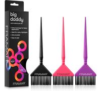 FRAMAR Big Daddy Paint Set with 3 Brushes, Hog and synthetic hair, Purple, 3 Co