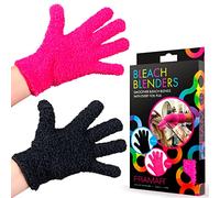 FRAMAR Bleach Blend Microfiber Gloves - Pink Reusable Salon Gloves, Fuzzy Microfiber Mitts for Cleaning and Hair Dye Protection