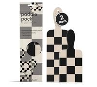 FRAMAR Checkered Hair Colour Balayage Board, 2-Pack Tinting Paddle Pack | Balayage Board Hair Colouring Kit, Black & White Checkered Hairdressing Tools for Salon - 2 Pack