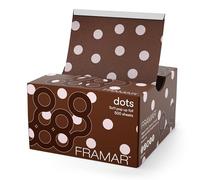 Framar Chocolate Polka Dots Embossed Pop Up Hair Foil - Hair Foils for Highlighting, Foils for Highlights, Hairdressing Foil for Hair Highlights, Highlighting Foil, Hair Foils for Colouring 500 Pk