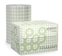 FRAMAR Green Gingham Embossed Hair Foil - Hair Foil for Highlighting - 320F