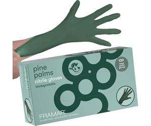 FRAMAR Green Nitrile Gloves Large - Biodegradable Disposable Non Latex Gloves Large, Latex Free Green Gloves Women, Tattoo Gloves 100