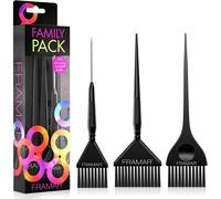 FRAMAR Hair Dye Brush Set - 3-Pack Black Colour Brushes for Bleach, Highlight