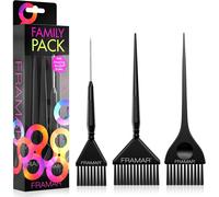 FRAMAR Hair Dye Brush Set 3-Pack Black Colour Brushes for Bleach, Highlights &