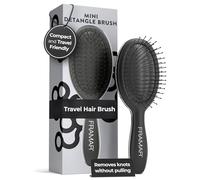 FRAMAR Mini Hair Brush Women - Mini Hairbrush, Small Hair Brush Detangler, Hairbrushes For Women, Travel Brush, Compact For Travel, Reduces Breakage, For All Hair Types - Black