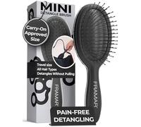FRAMAR Mini Hair Brush Women, Small Hair Brush Detangler - Black