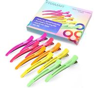 FRAMAR Neon Sectioning Hair Clips For Styling & Sectioning Clips - 10 Pack | Neon Creaseless Hair Clips for Women, No Bend Styling Clips, Colorful Hair Accessories - 10 Pack