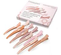 FRAMAR Neon Sectioning Hair Clips For Styling & Sectioning Clips - 10 Pack | Neutral Hair Styling & Sectioning Clips for Girls, Cute Hair Accessories for Easy Styling - 10 Pack