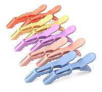 FRAMAR Pastel Crocodile Clips, Professional Sectioning Clips For Styling | Pastel Hair Sectioning Clips, Professional Salon Styling Clips for Hairdressing, Strong Hold Hair Clips - 10 Pack
