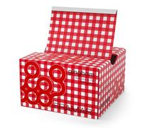 FRAMAR Red Gingham Embossed Pop Up Hair Foil for Highlighting - 500Pk