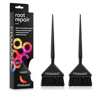 FRAMAR Root Repair Hair Dye Brush Set - Black Colour Brushes for Bleach, Highlights & Root Touch-Up Hair Highlighting Kit, Extra Control Near Scalp - 2 Pack