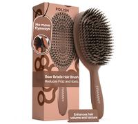 FRAMAR Soft Boar Bristle Hair Brush - Boars Hair Brush For Women, Brush For Fine