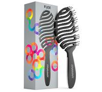 FRAMAR Wet HairBrush Detangler - Detangle Hair Brush Women, Hairbrushes For Women, Vent Brush Hair, Detangle Brush, Vented Hair Brush For Blow Drying, Wet Detangling Hairbrush- Black