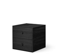 Frame 35 Cabinet element with 2 Drawers Ash black Audo SINGLE PIECES
