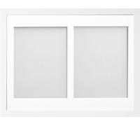 Frame Allington Range 16 x 12 Inches White Picture Photo Frame with White 2-Aperture Mount for Image Size 9 x 7 Inches (Portrait)