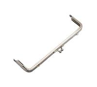 Frame Bag 1 Pc Square Stainless Steel Purse Frame DIY Craft Kiss Clasp Lock Clips Coin Bag Semicircular Shape Embossed Metal Clutch(20.5cm)