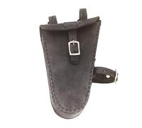 Frame Bike Bag Genuine Leather in CHARCOAL BLACK TRIGL-BL-RAW