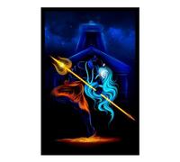 Frame Cart Lord Shiva Digital Art Photo Frame for Home and Office Decor | Divine Hindu Deity Wall Art for Living Room, Bedroom, or Office Wall Decorations (12x18 inches, Multicolor 04)