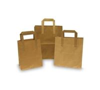 Frame Company 15 Brown Paper Bags With Handles, Wood, 26.2 x 13.2 x 2.2 cm