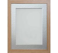 Frame Company Allington Beech Photo Frame with Silver Mount, 16x12 for 14x10 inch, fitted with perspex