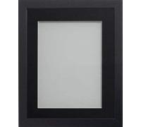 Frame Company Allington Black 14x11 inch Frame With Black Mount For Image 12x8 inch *Choice of sizes* Fitted with Real Glass