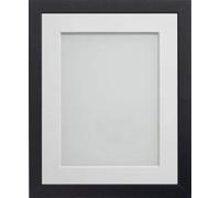 Frame Company Allington Black 14x11 inch Frame With White Mount For Image 12x8 inch *Choice of sizes* Fitted with Real Glass