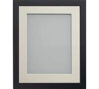 Frame Company Allington Black Photo Frame with Ivory Mount, 12x10 for 8x6 inch, fitted with perspex